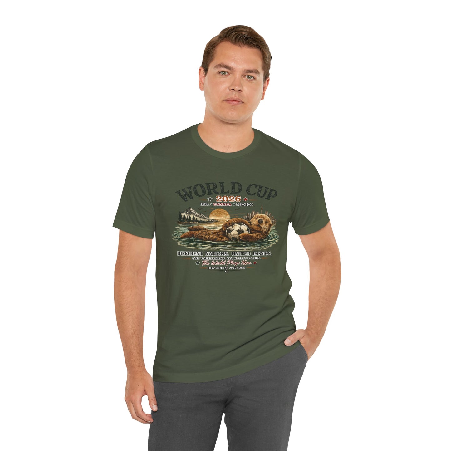 "Different Nations United Passion" World Cup 2026 Otter Soccer (Unisex T-Shirt)π¦¦β½π