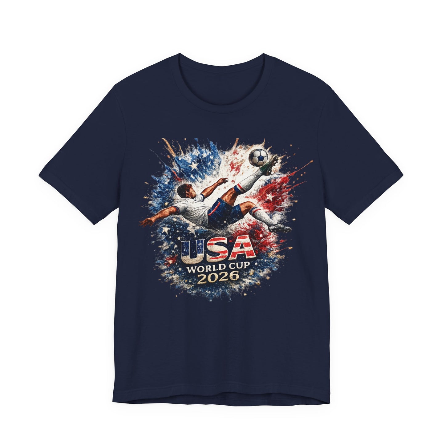 USA World Cup 2026 Bicycle Kick Paint Explosion (Unisex T-Shirt)β½πΊπΈπ₯