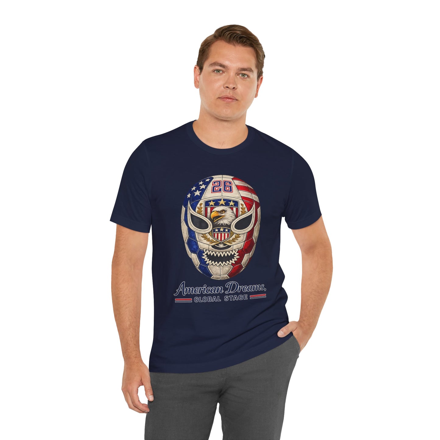 Patriotic Flag Mask Graphic (Unisex T-Shirt)