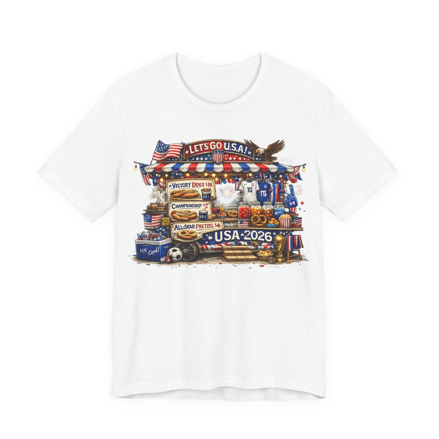 "Let's Go USA" Patriotic World Cup (Unisex T-Shirt)