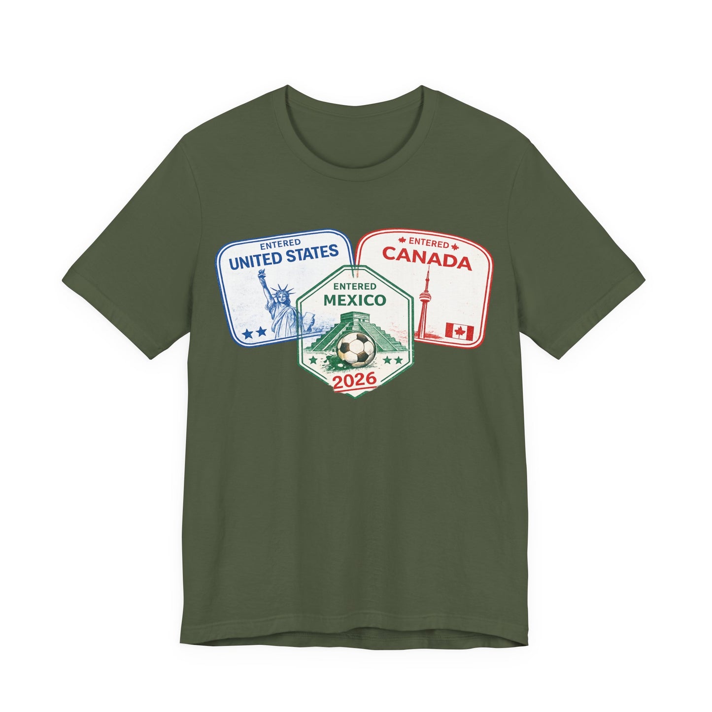 Passport Stamps USA Mexico Canada ( Unisex T-Shirt)