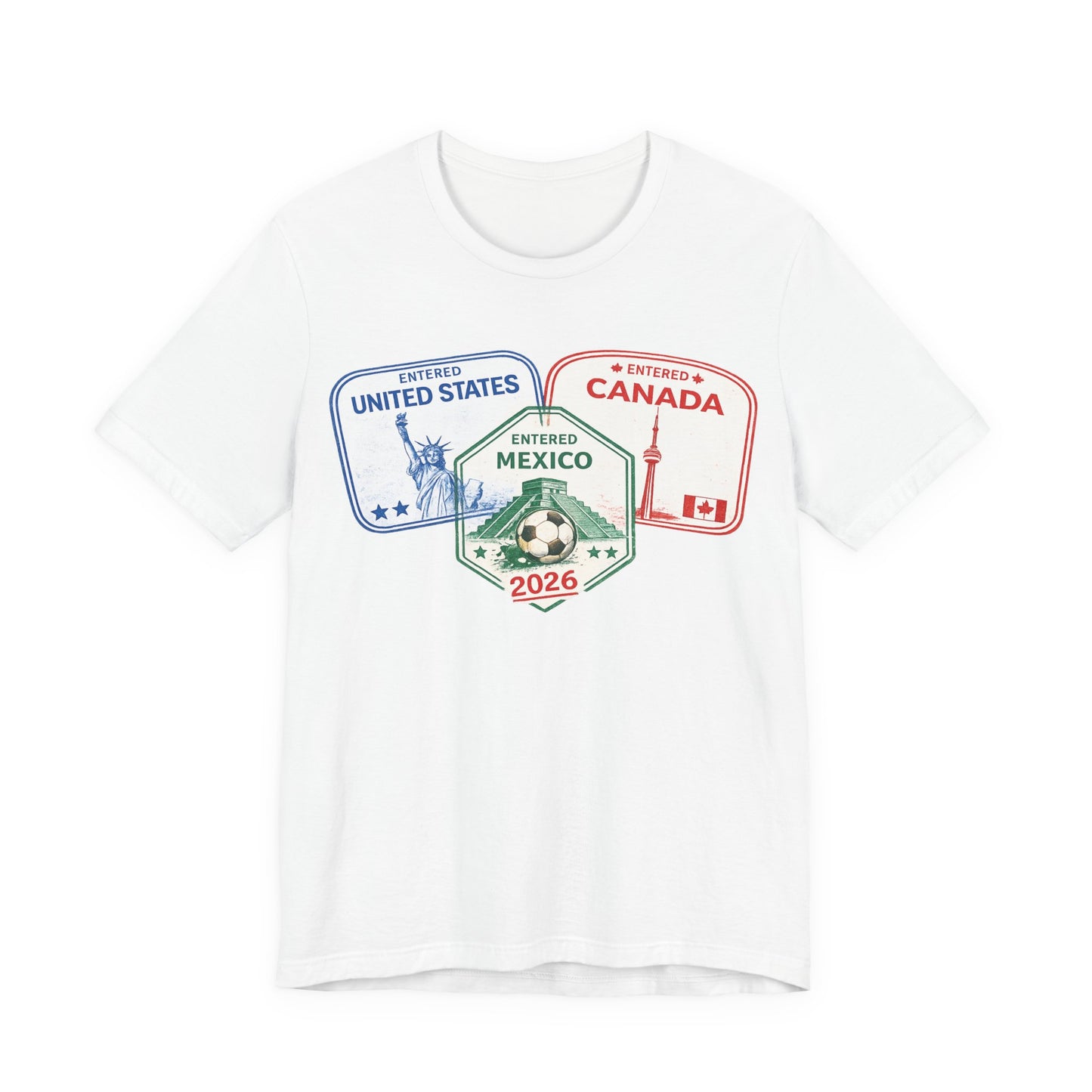 Passport Stamps USA Mexico Canada ( Unisex T-Shirt)