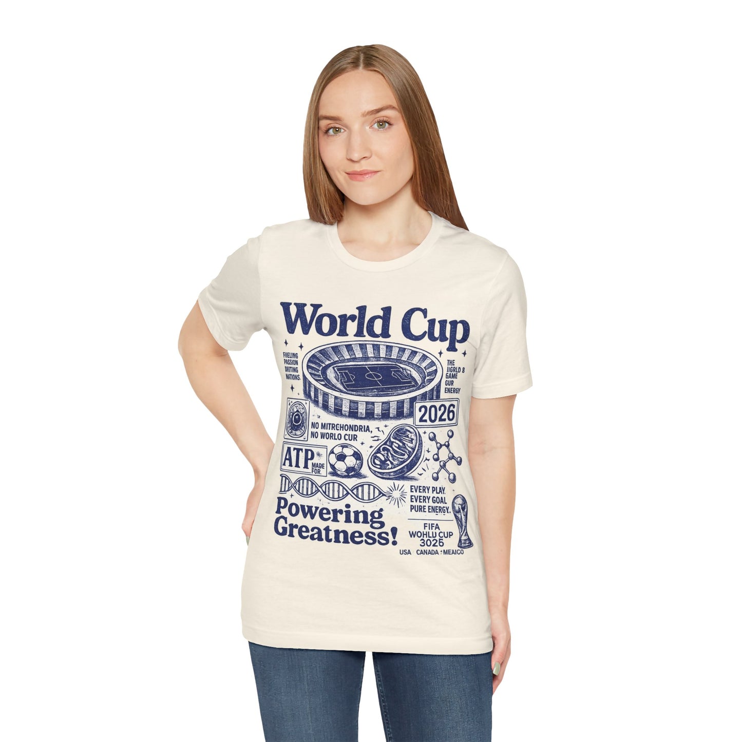 "World Cup 2026 Powering Greatness" Science Soccer (Unisex T-Shirt)