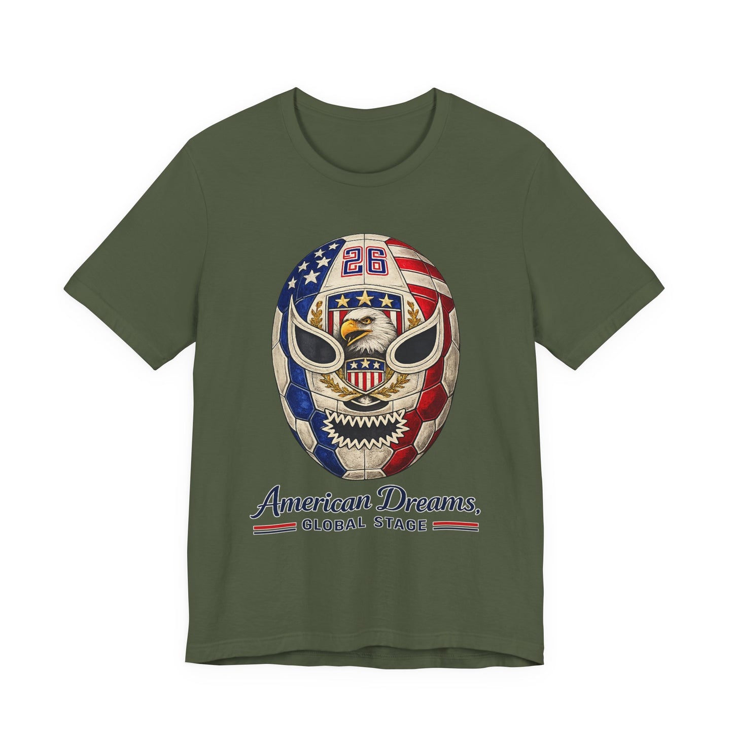 Patriotic Flag Mask Graphic (Unisex T-Shirt)