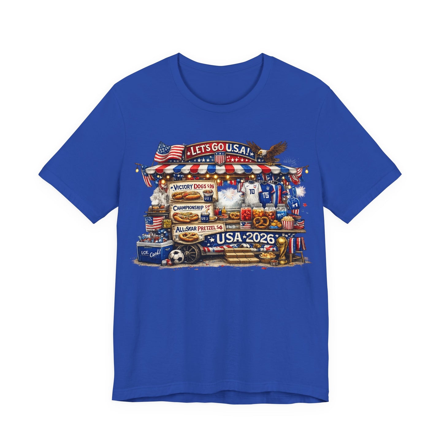 "Let's Go USA" Patriotic World Cup (Unisex T-Shirt)