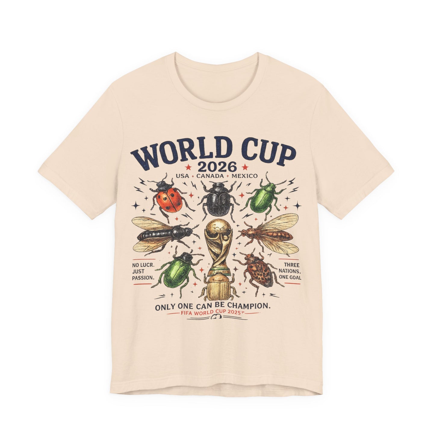"Only One Can Be Champion" World Cup 2026 Beetles Trophy (Unisex T-Shirt)⚽🏆🐞