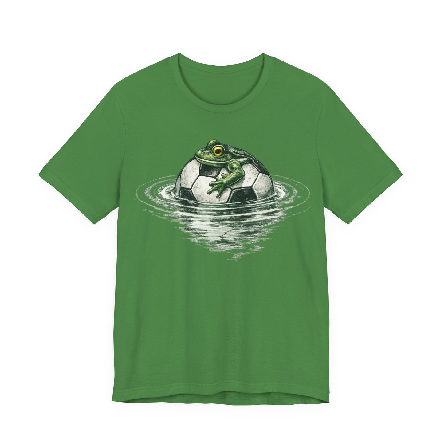 Frog on Soccer Ball T-Shirt - Funny Football Nature Tee ( Unisex T-shirt)