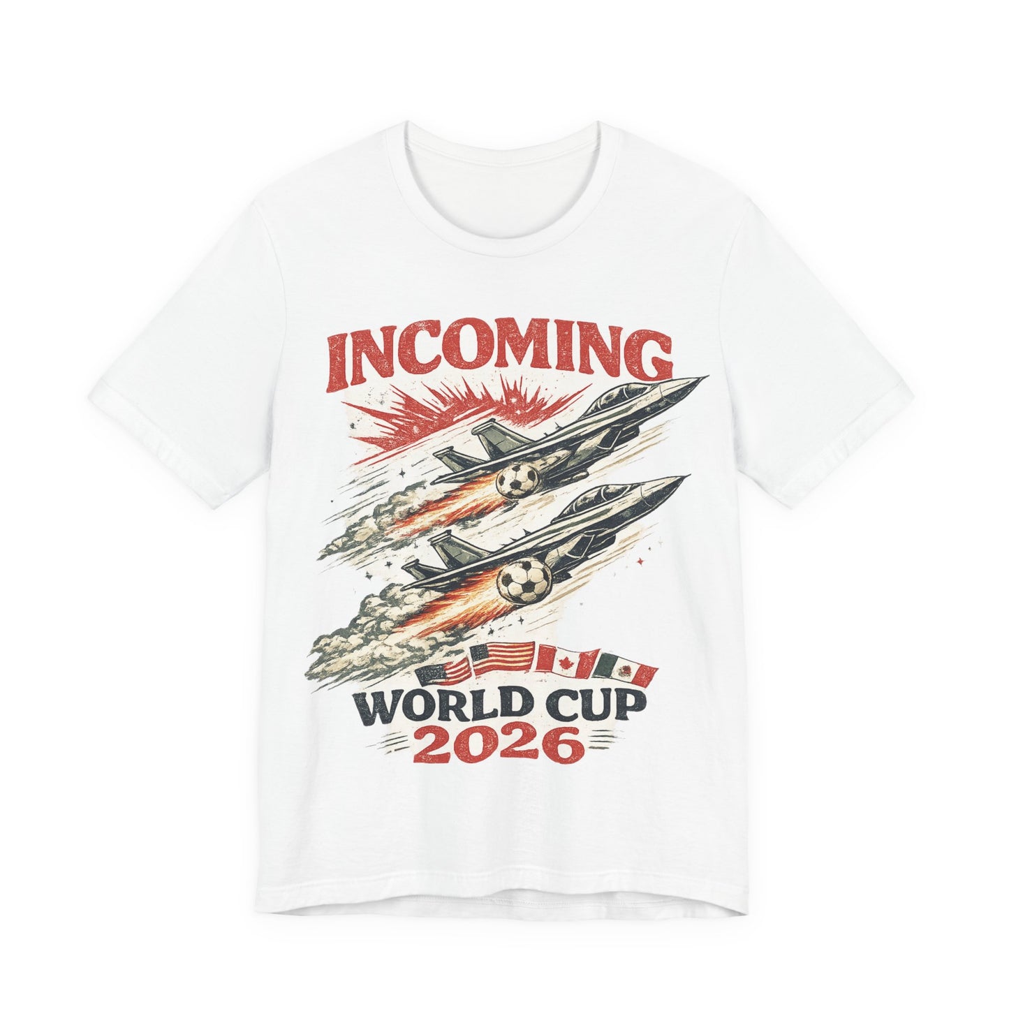 "INCOMING" World Cup 2026 Fighter Jets Soccer Balls (Unisex T-Shirt)✈️⚽💥