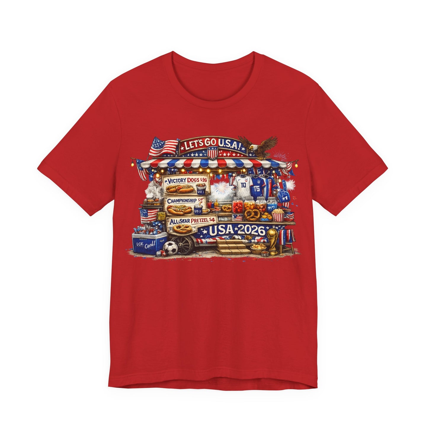"Let's Go USA" Patriotic World Cup (Unisex T-Shirt)