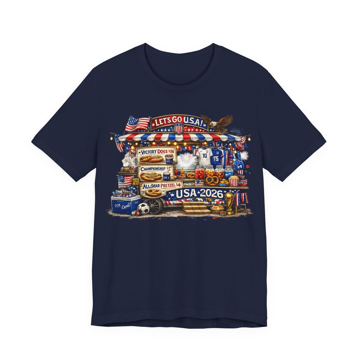 "Let's Go USA" Patriotic World Cup (Unisex T-Shirt)