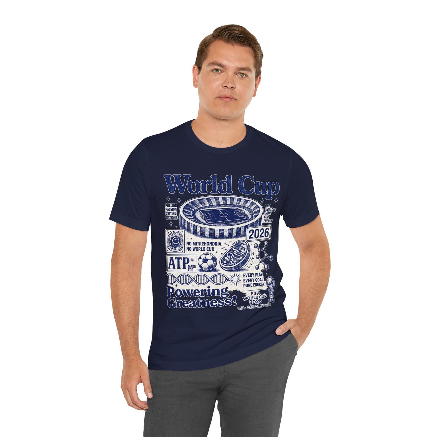 "World Cup 2026 Powering Greatness" Science Soccer (Unisex T-Shirt)