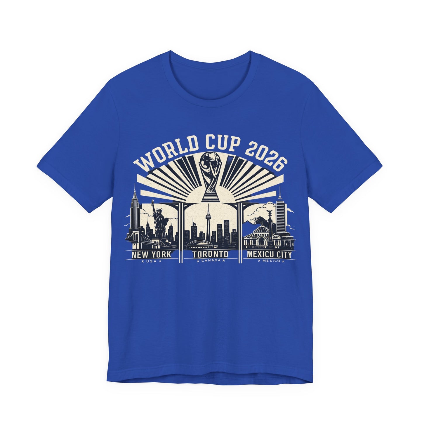 World Cup 2026 New York Toronto Mexico City Host Cities Skylines (Unisex T-Shirt)🗽🇺🇸 🏙️🇨🇦 🏛️🇲🇽