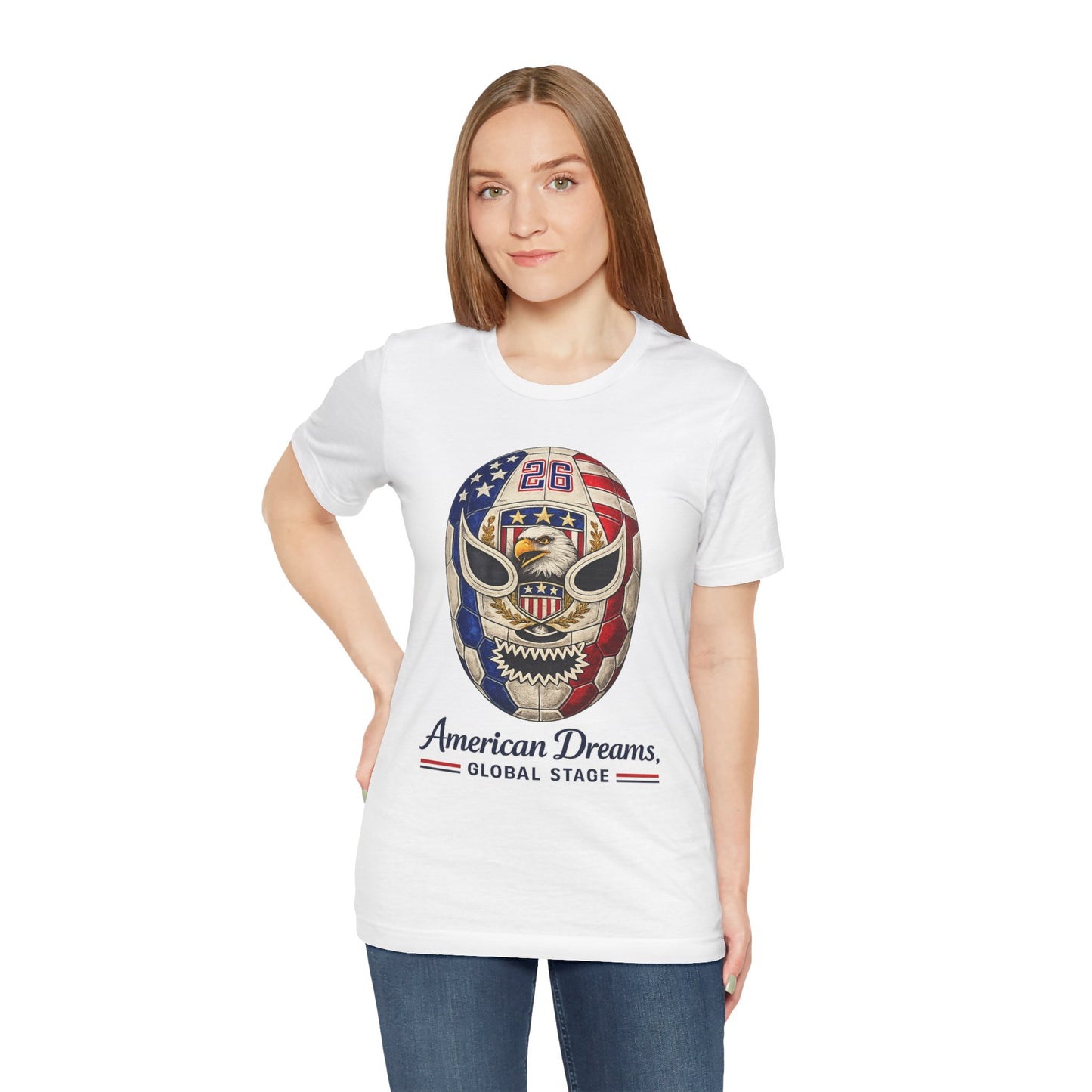 Patriotic Flag Mask Graphic (Unisex T-Shirt)