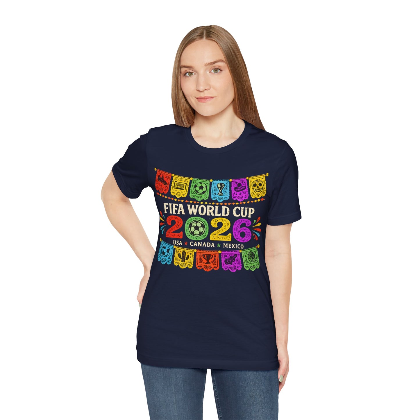FIFA World Cup 2026 Mexican Papel Picado Banner (Unisex T-Shirt)🎉⚽🇲🇽