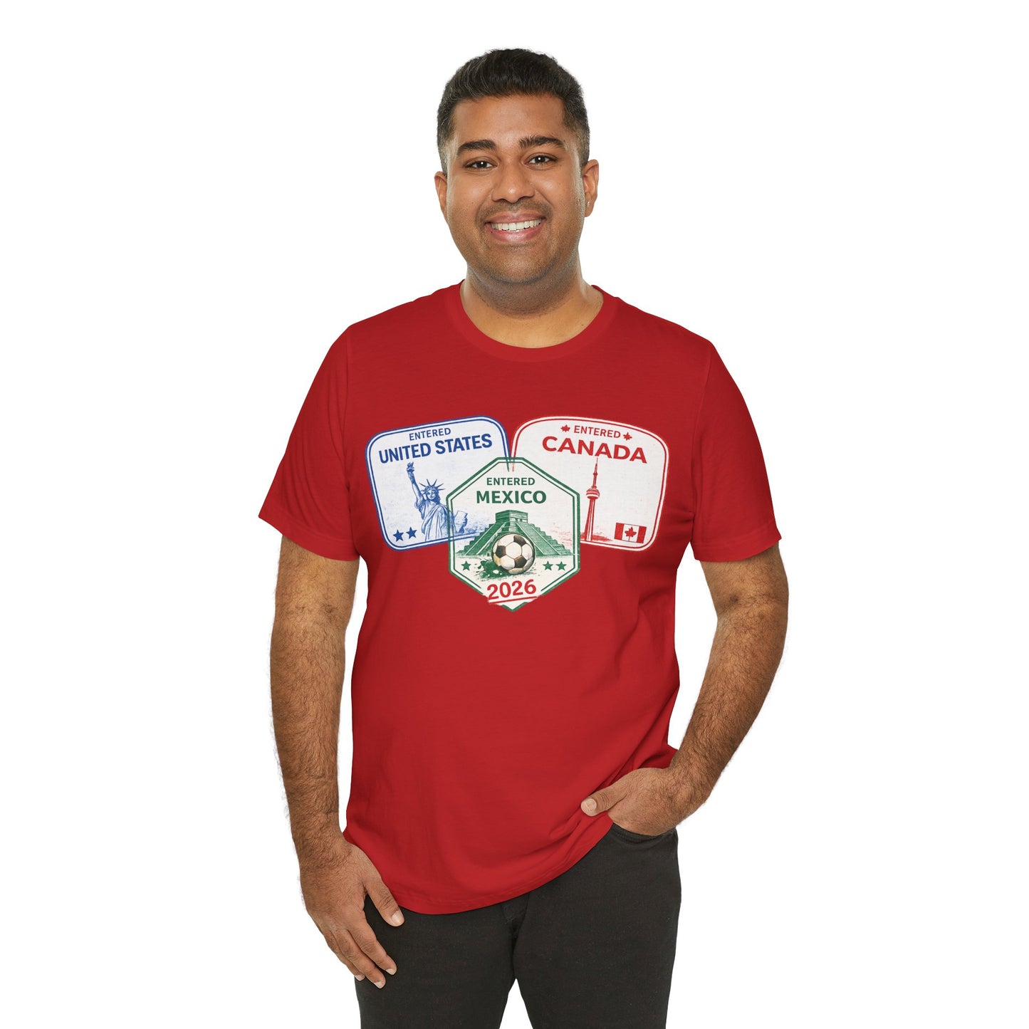 Passport Stamps USA Mexico Canada ( Unisex T-Shirt)