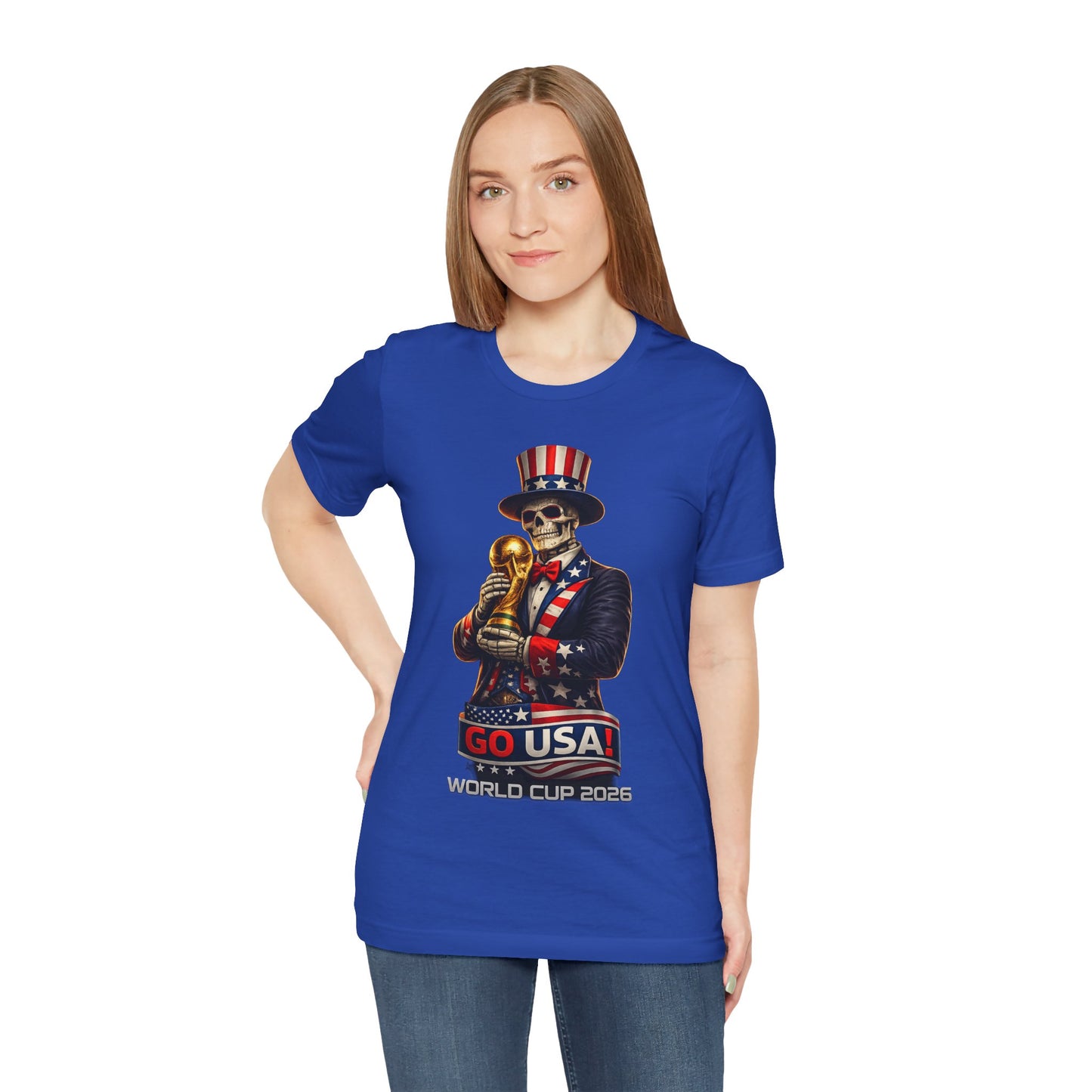 Uncle Sam Skeleton Shirt - Go USA (Unisex T-Shirt)