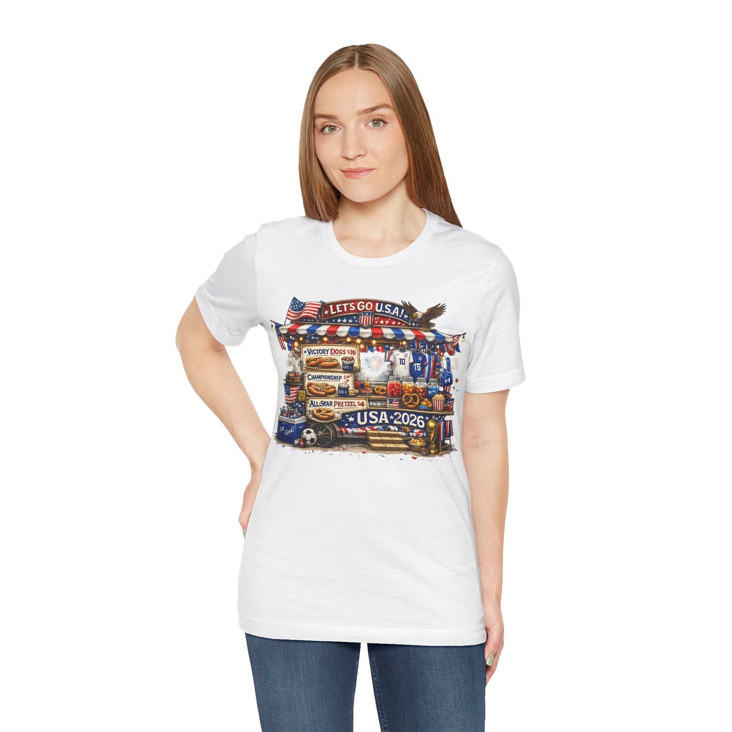 "Let's Go USA" Patriotic World Cup (Unisex T-Shirt)