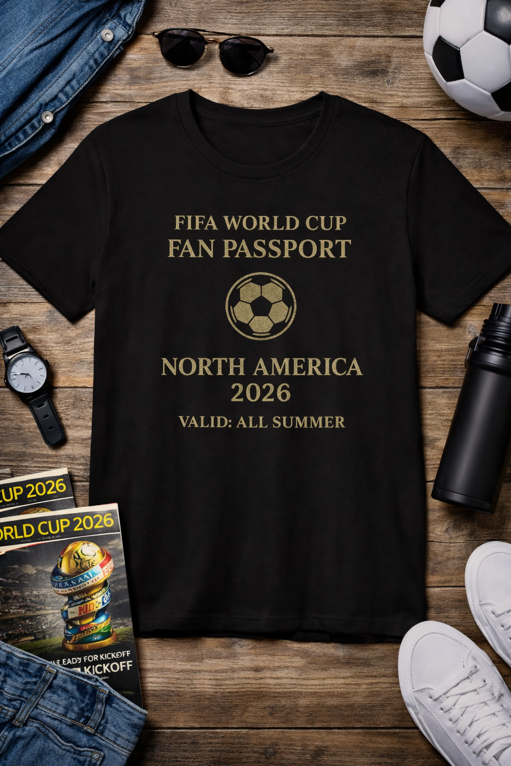 World Cup 2026 Fan Passport T-Shirt - FIFA Soccer  (Unisex T-Shirt)