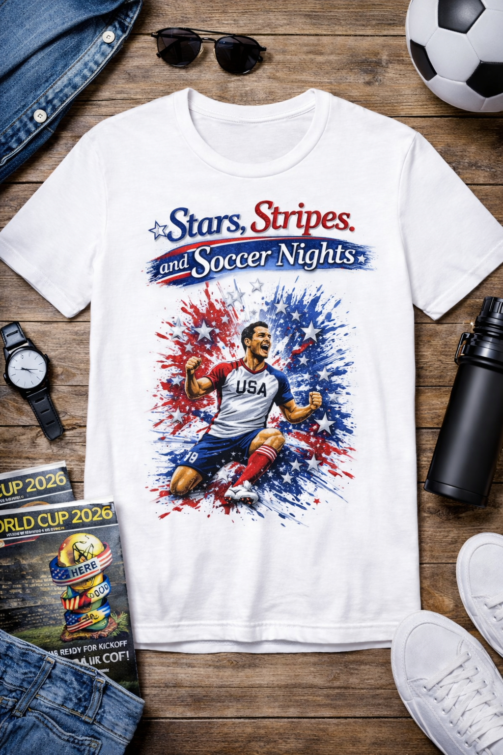 USA Soccer Stars Stripes Nights ( Unisex T-Shirt)
