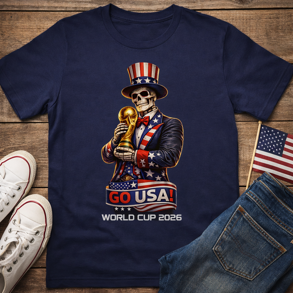 Uncle Sam Skeleton Shirt - Go USA (Unisex T-Shirt)