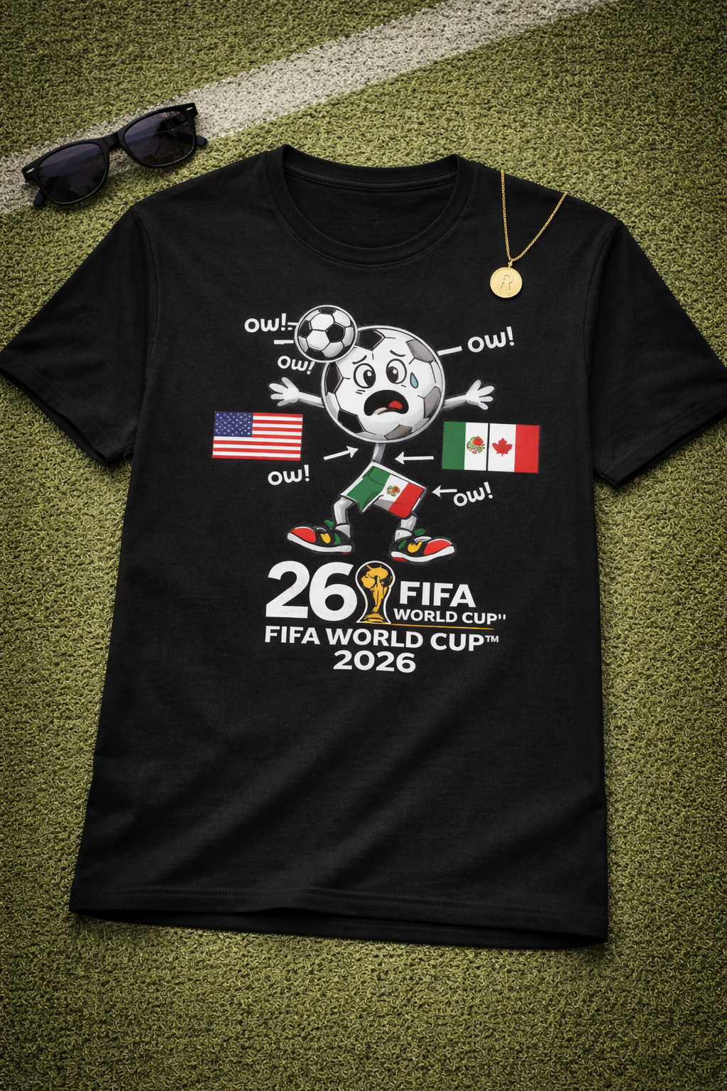 World Cup 2026 Ow Ow Soccer Ball Funny (Unisex T-Shirt)