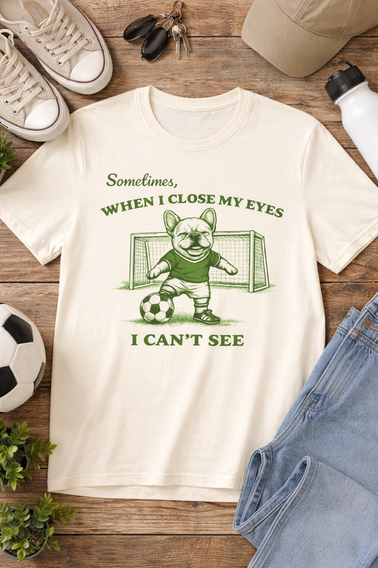 French Bulldog Soccer Shirt ( Unisex T-Shirt)