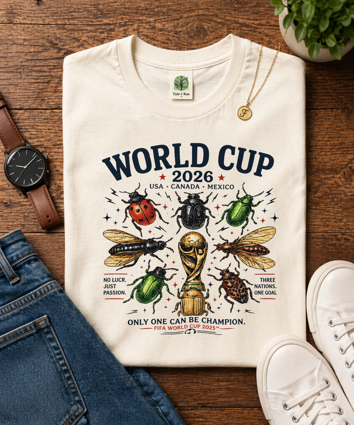"Only One Can Be Champion" World Cup 2026 Beetles Trophy (Unisex T-Shirt)⚽🏆🐞