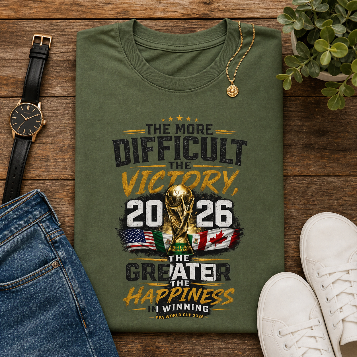 The More Difficult The Victory The Greater The Happiness ( Unisex T-Shirt)🏆⚽💪