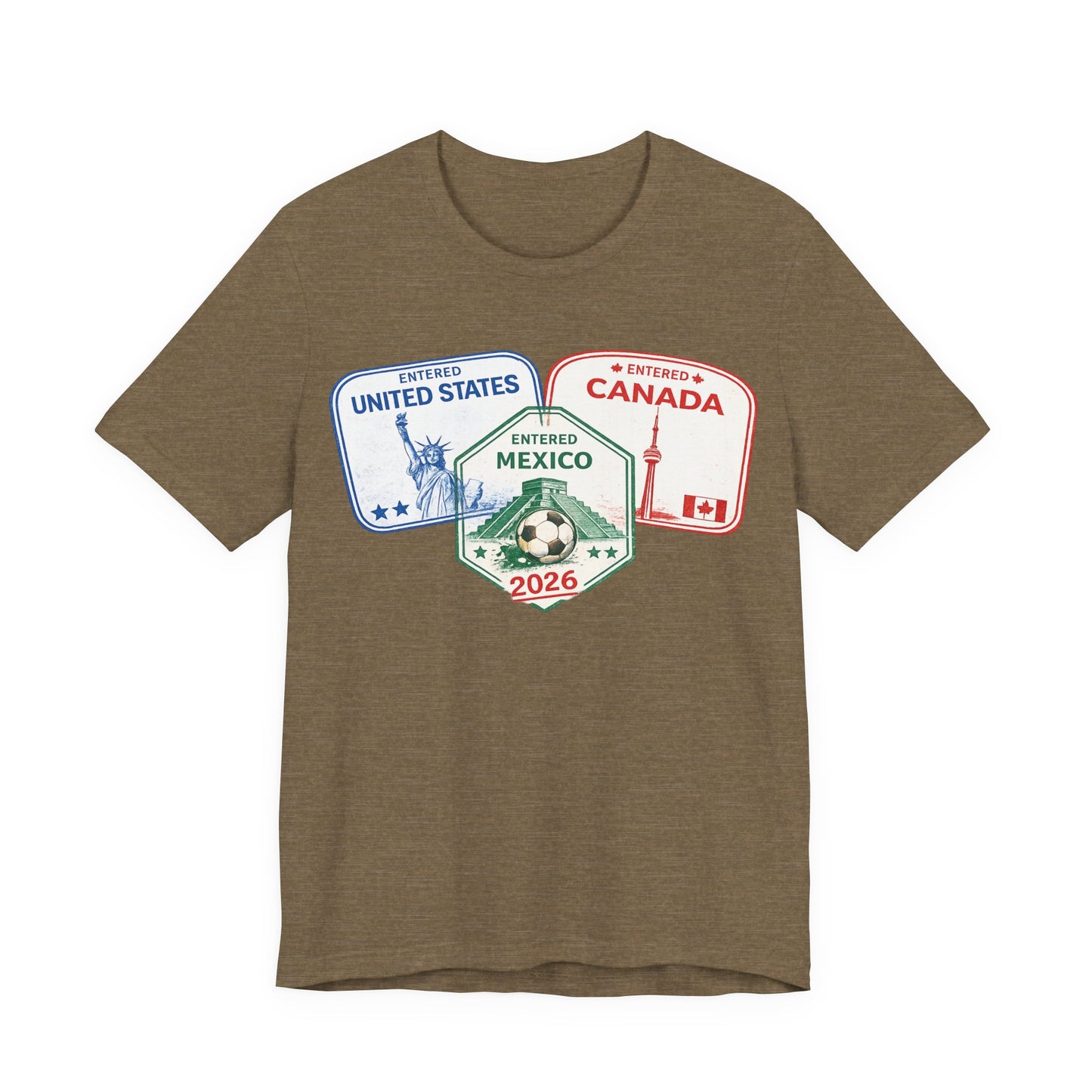Passport Stamps USA Mexico Canada ( Unisex T-Shirt)