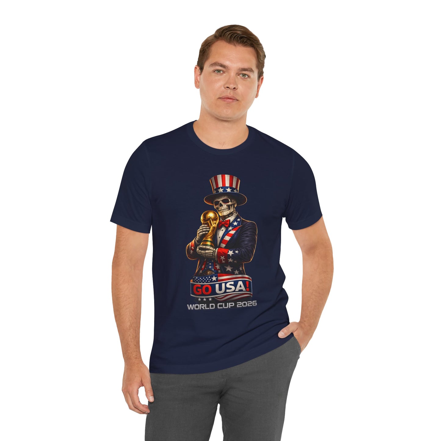 Uncle Sam Skeleton Shirt - Go USA (Unisex T-Shirt)