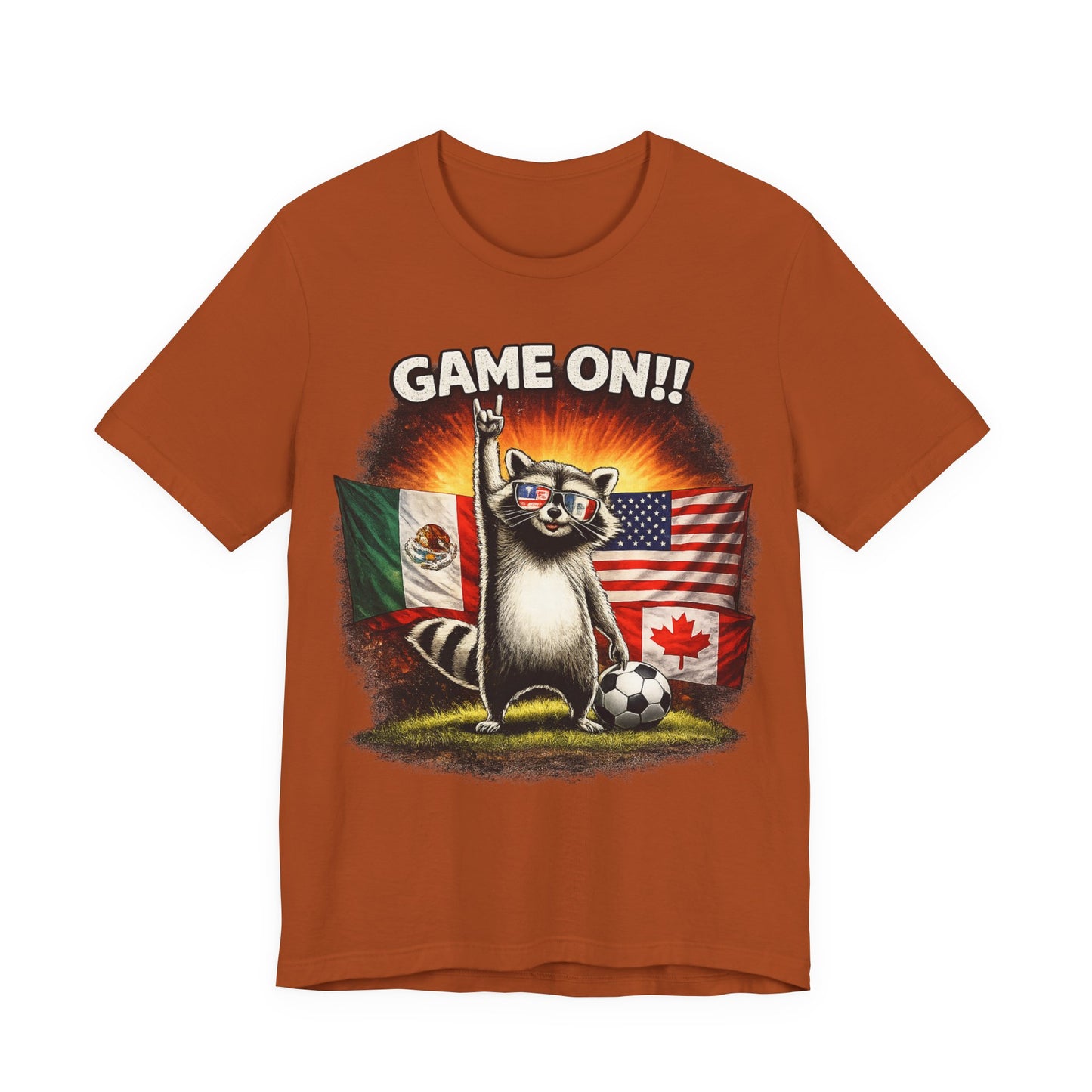 Game On World Cup 2026 Raccoon Soccer (Unisex T-Shirt)