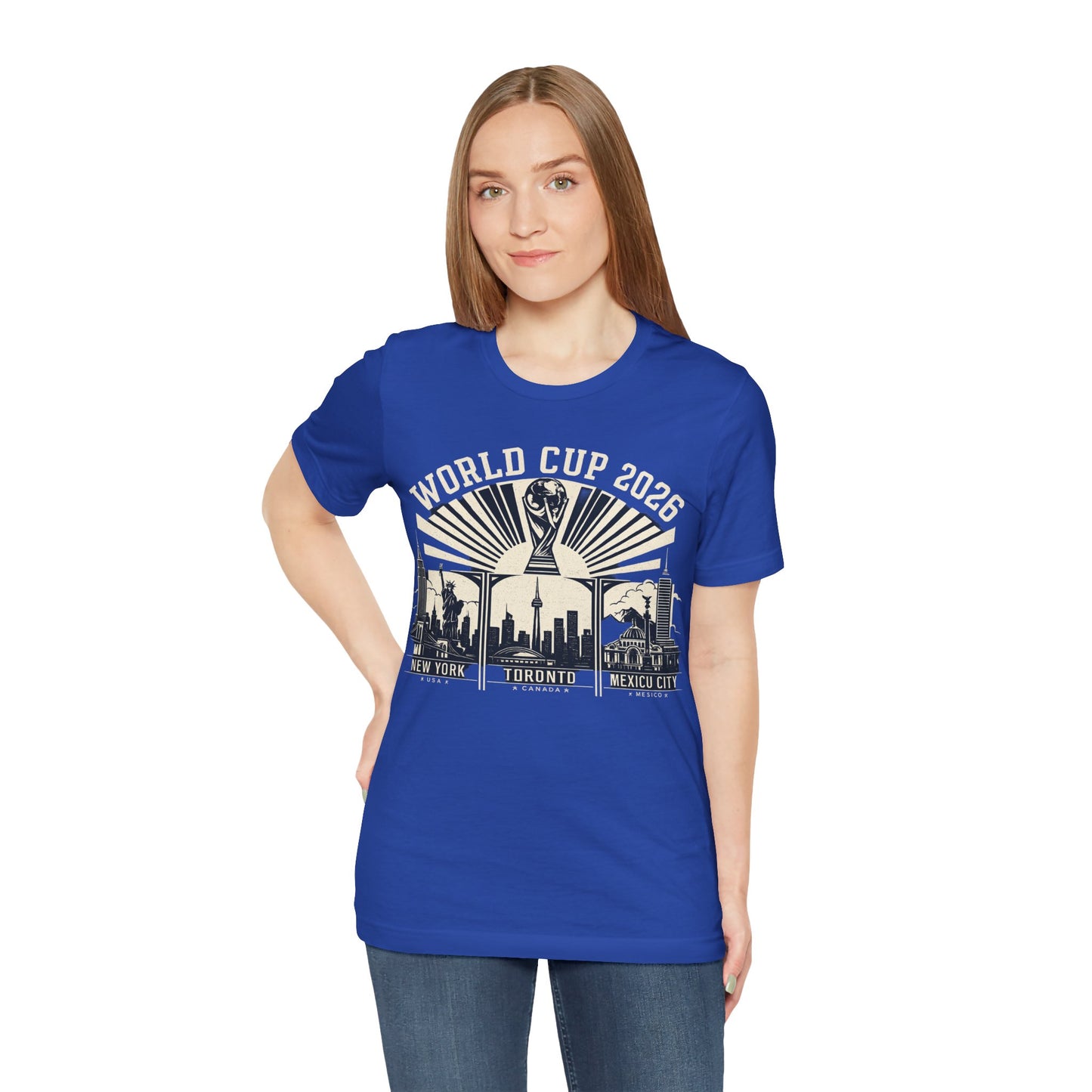 World Cup 2026 New York Toronto Mexico City Host Cities Skylines (Unisex T-Shirt)🗽🇺🇸 🏙️🇨🇦 🏛️🇲🇽