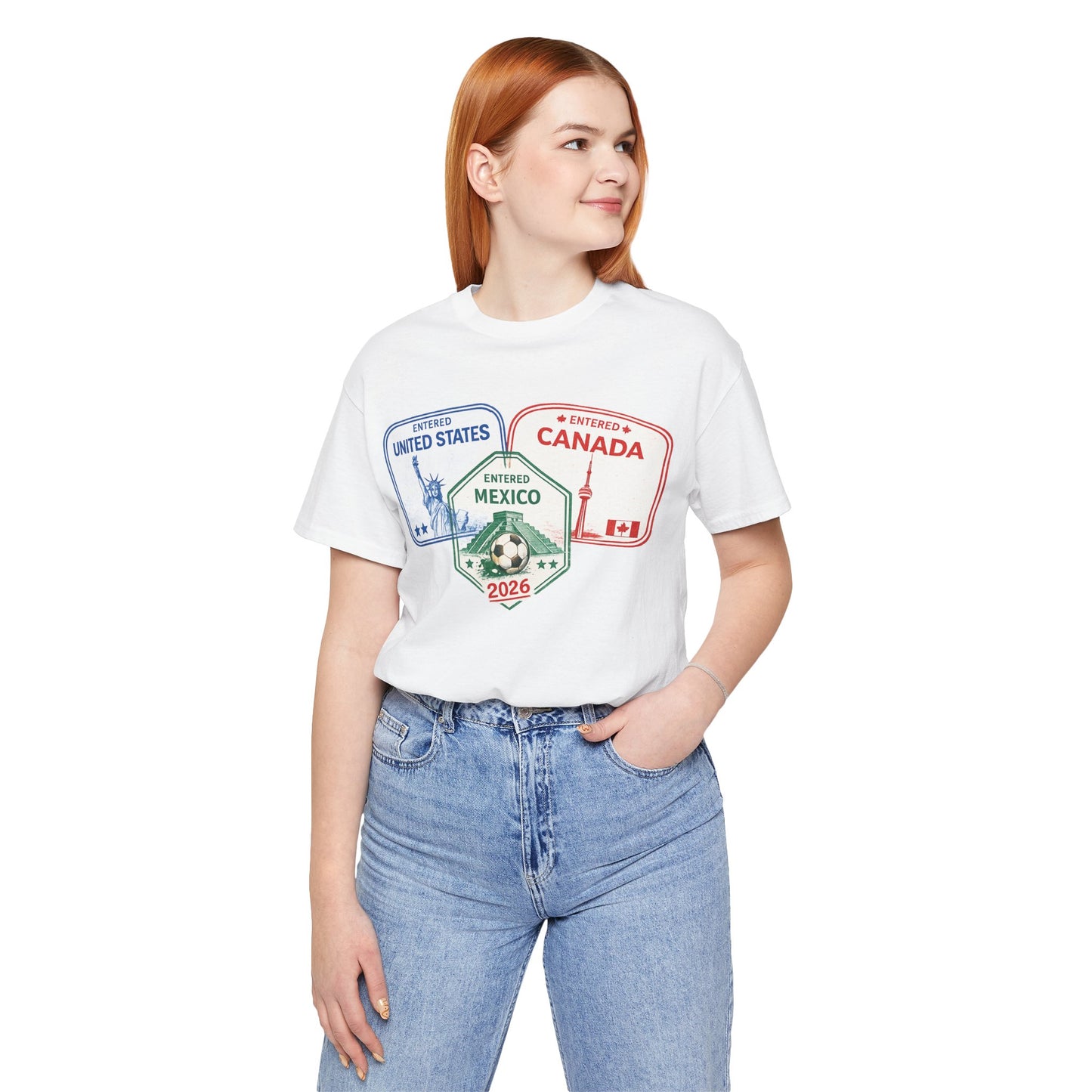 Passport Stamps USA Mexico Canada ( Unisex T-Shirt)