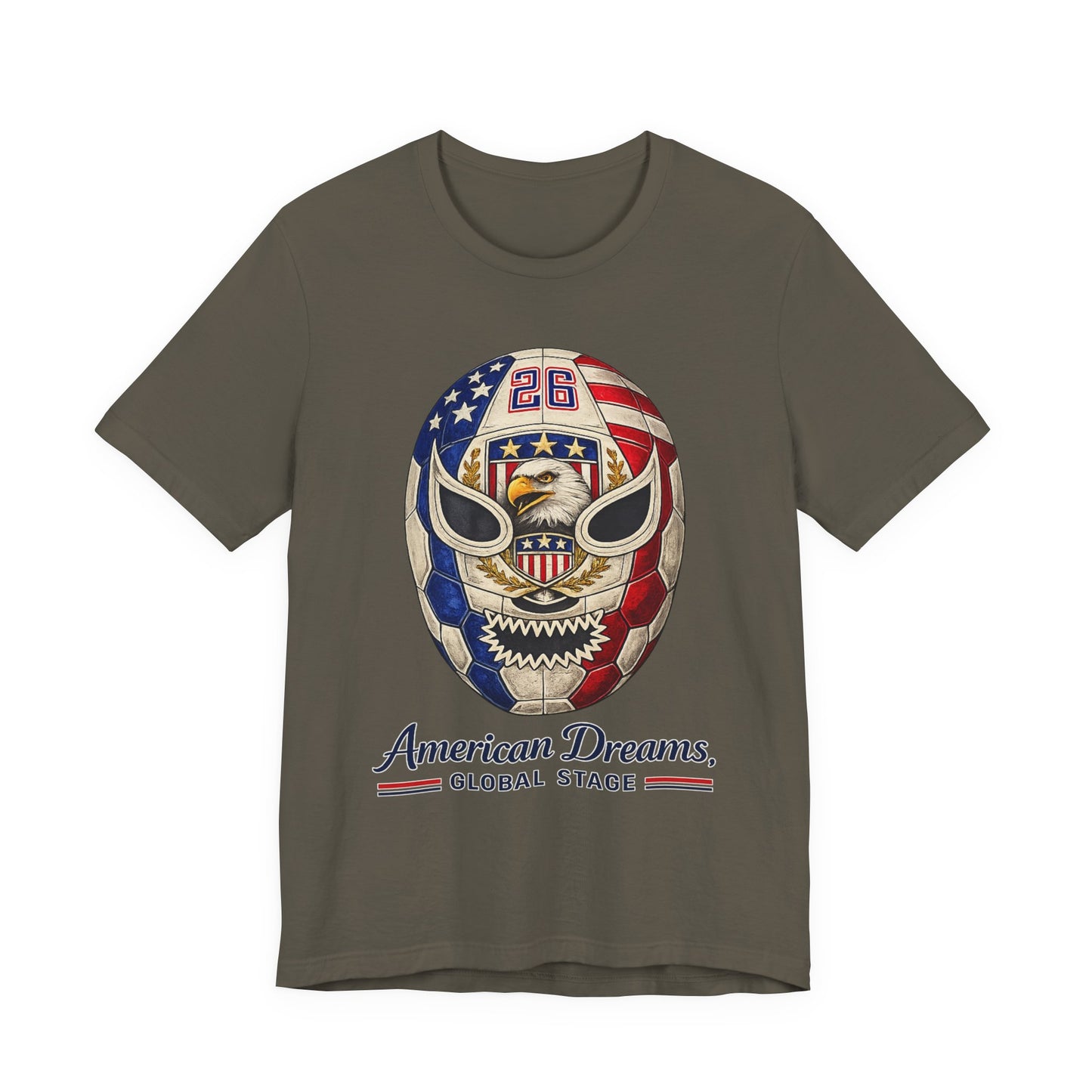Patriotic Flag Mask Graphic (Unisex T-Shirt)