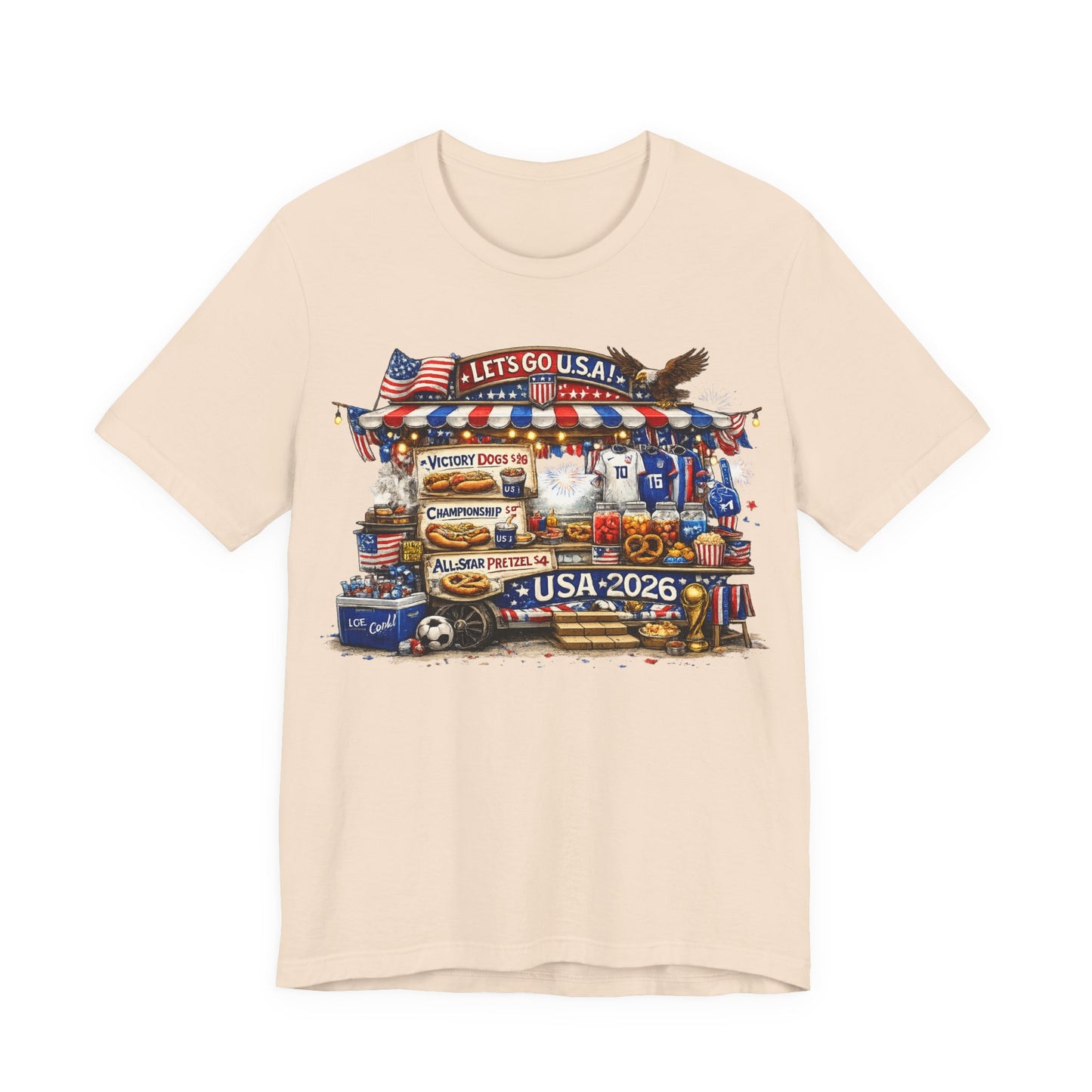 "Let's Go USA" Patriotic World Cup (Unisex T-Shirt)