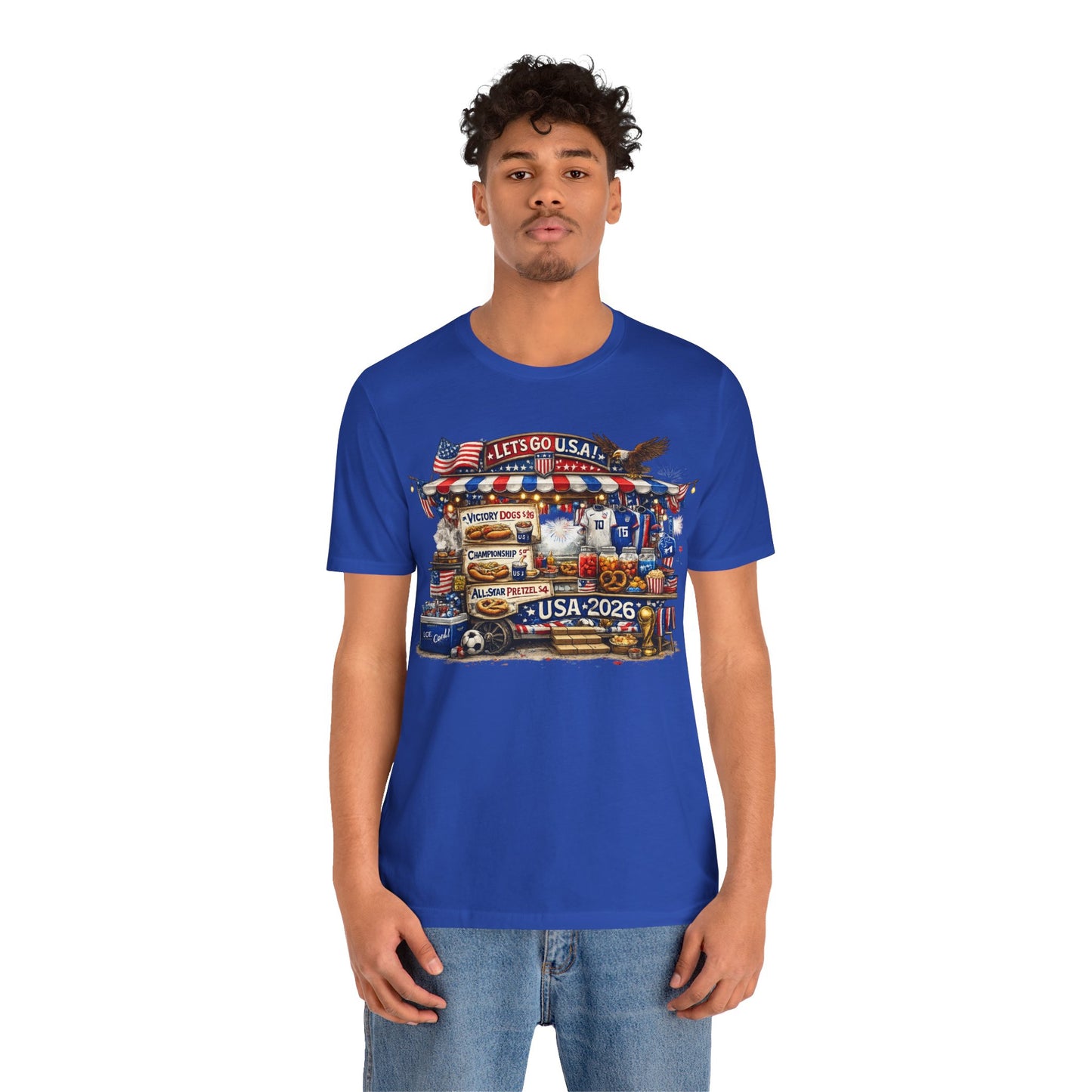 "Let's Go USA" Patriotic World Cup (Unisex T-Shirt)
