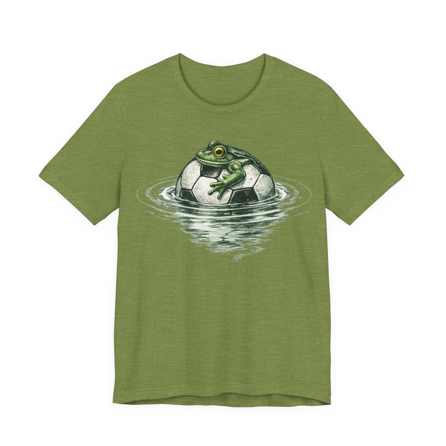 Frog on Soccer Ball T-Shirt - Funny Football Nature Tee ( Unisex T-shirt)
